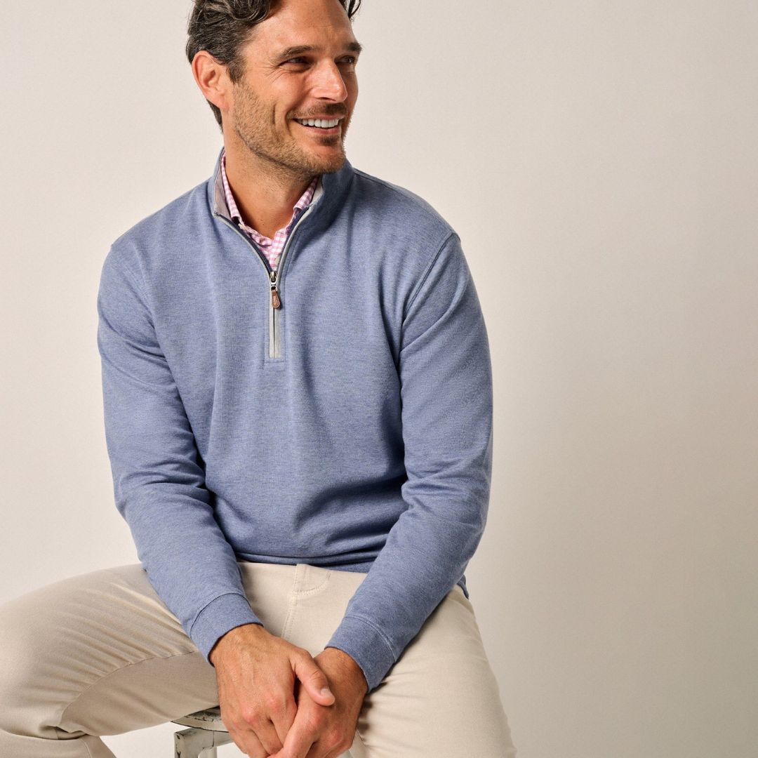Johnnie-O Sully 1/4 Zip Pullover - Cascade