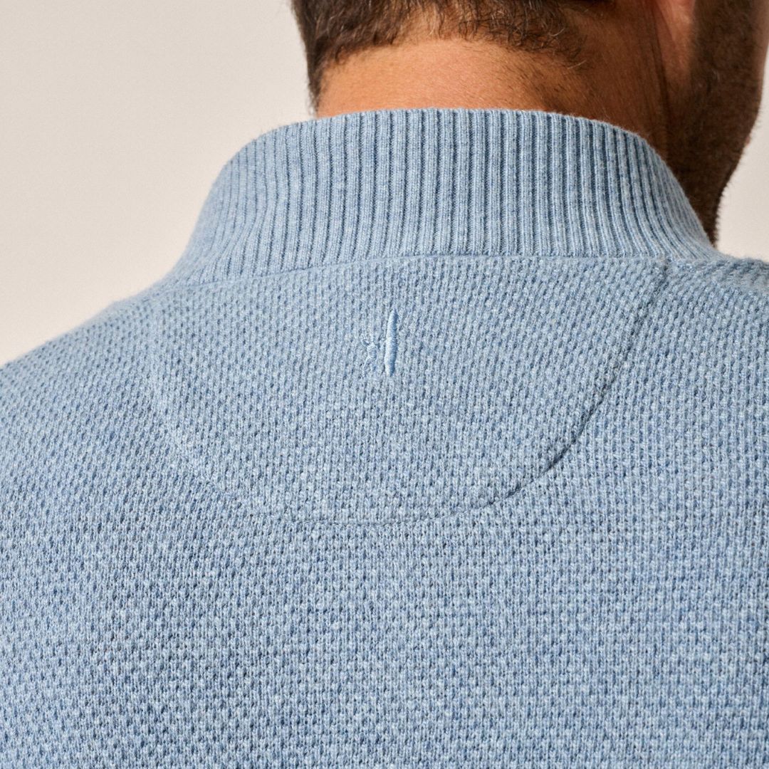 Johnnie-O Esteban Johnny Collar Sweater - Breeze