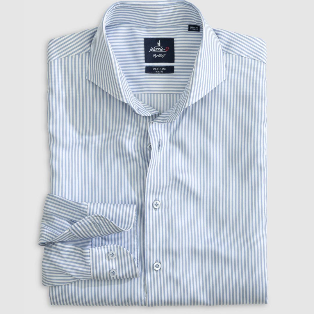 Johnnie-O Top Shelf Button Up Shirt - Judes Laguna Blue