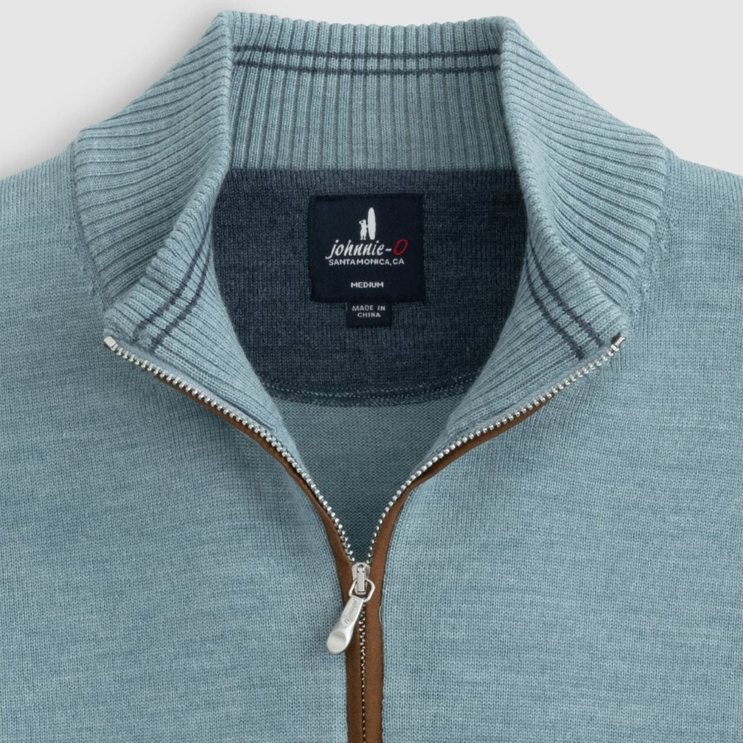 Johnnie-O Raynor Merino 1/4 Zip Sweater- Riviera