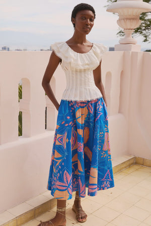 Oliphant Olivia Skirt - Antico Blue