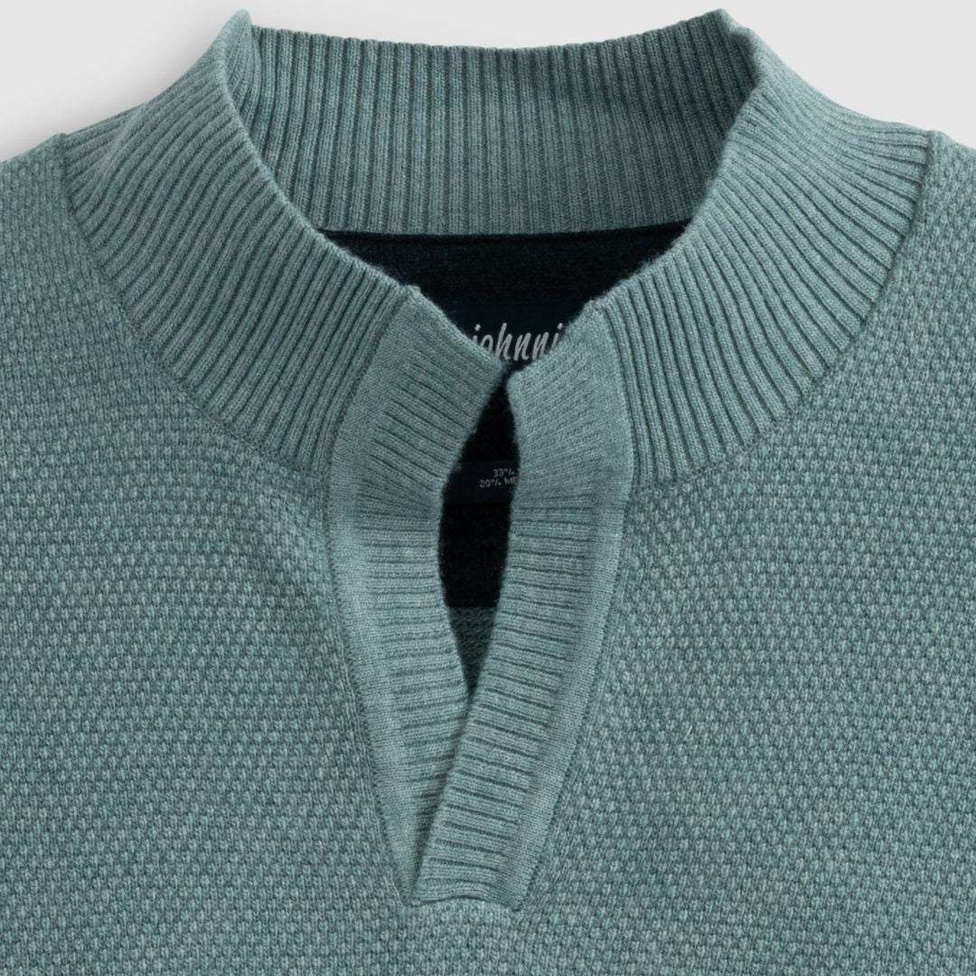 Johnnie-O Esteban Johnny Collar Sweater - Baltic
