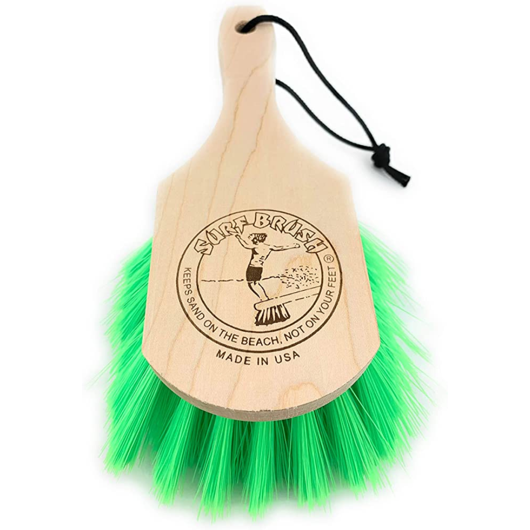 Surf Brush with SHORT 8" Handle - Green