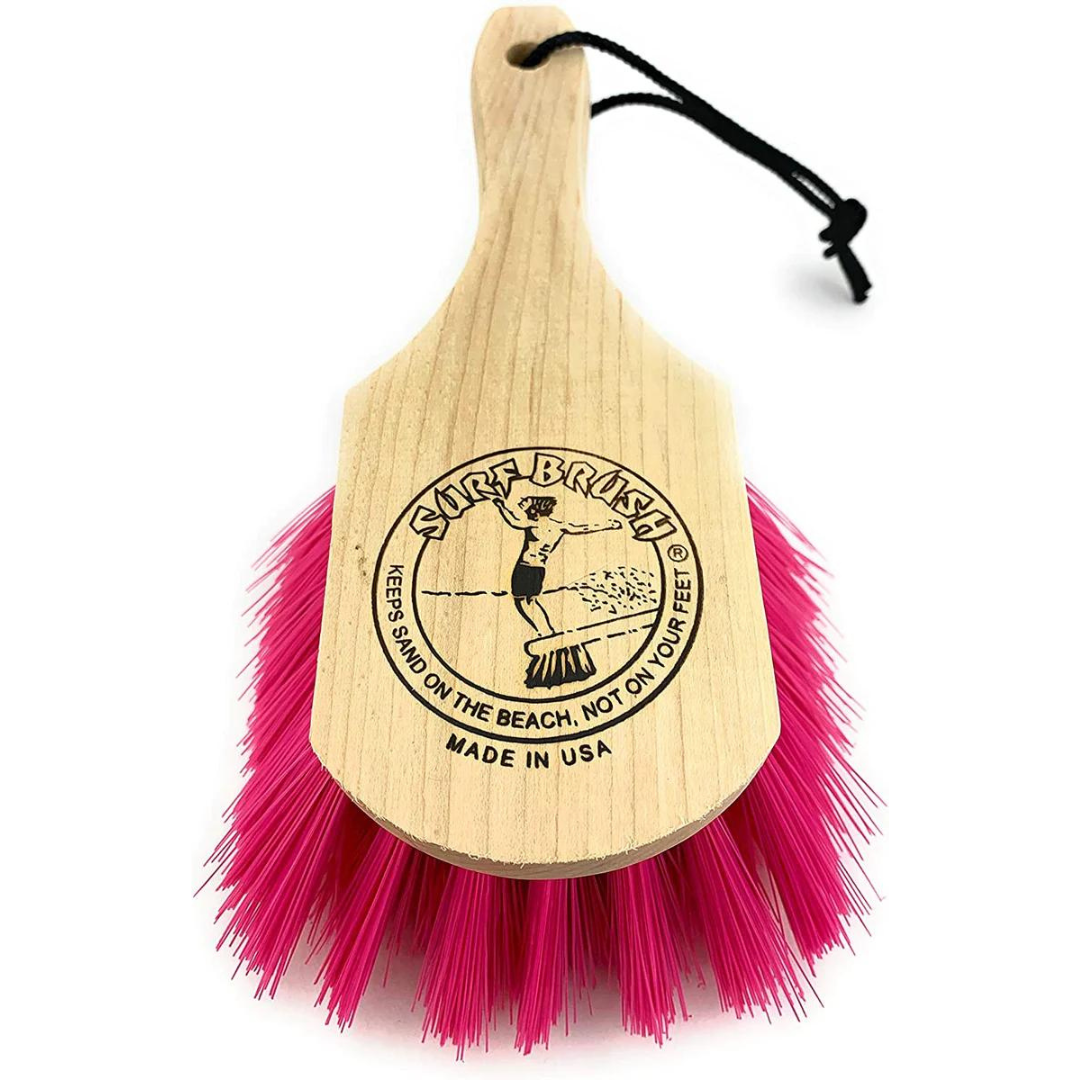 Surf Brush with SHORT 8" Handle - Pink