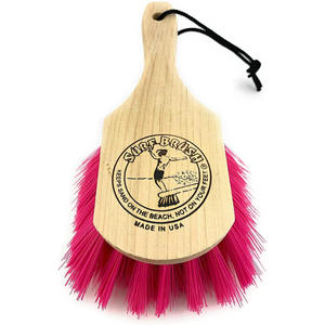 Surf Brush with SHORT 8" Handle - Pink