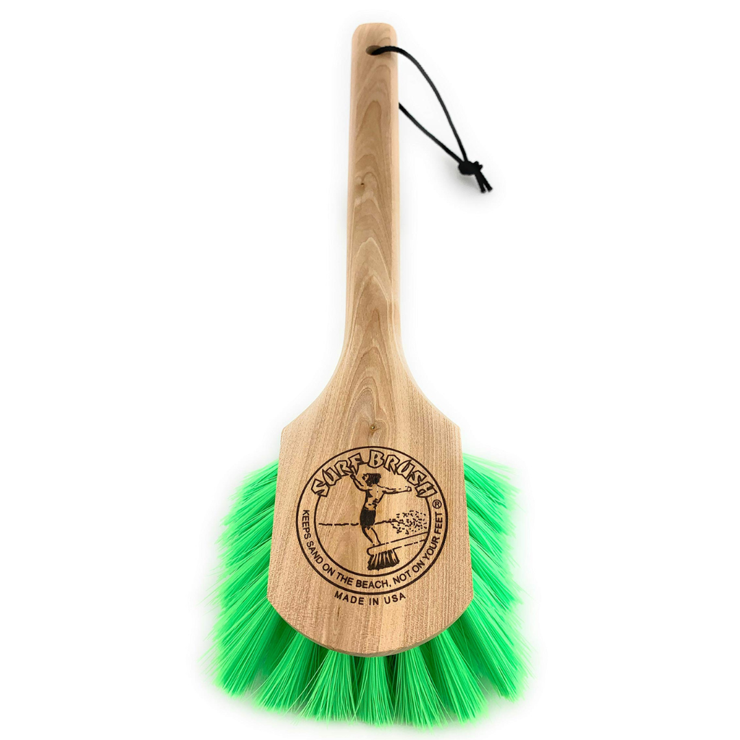 Surf Brush with LONG 15" Handle - Green