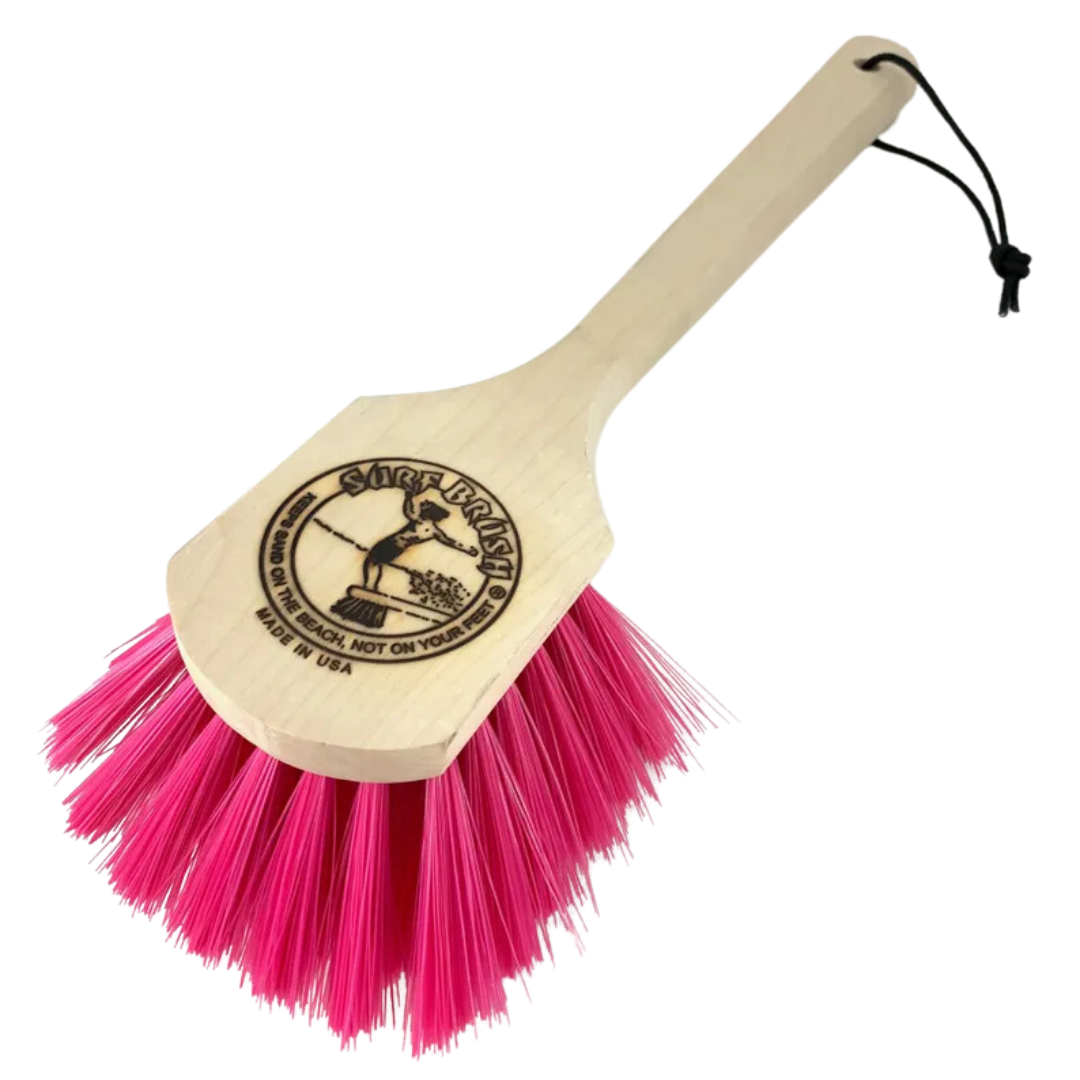 Surf Brush with LONG 15" Handle - Pink