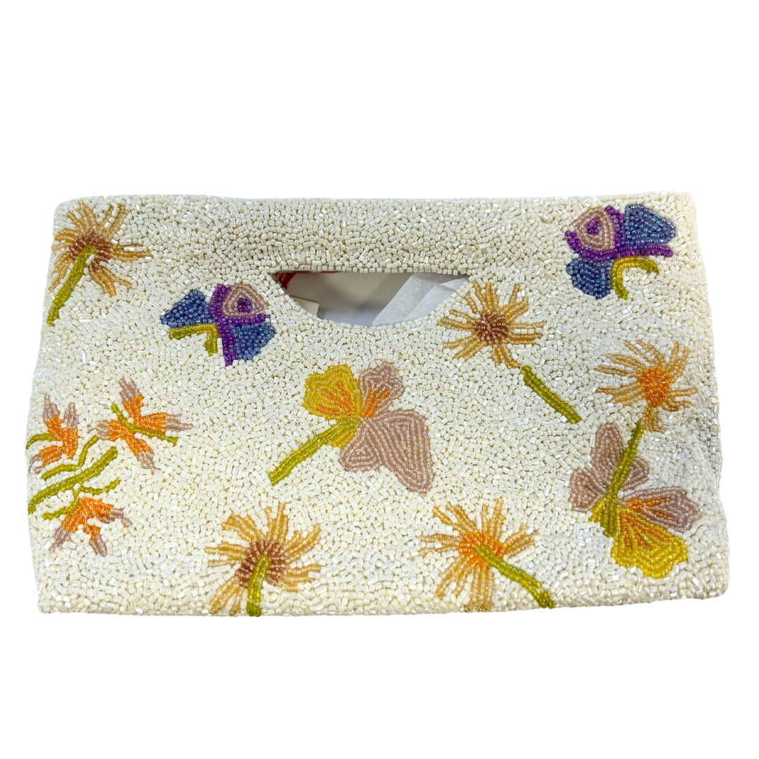 Tiana Design - Cut-Out Handle Clutch - Butterfly/Flowers