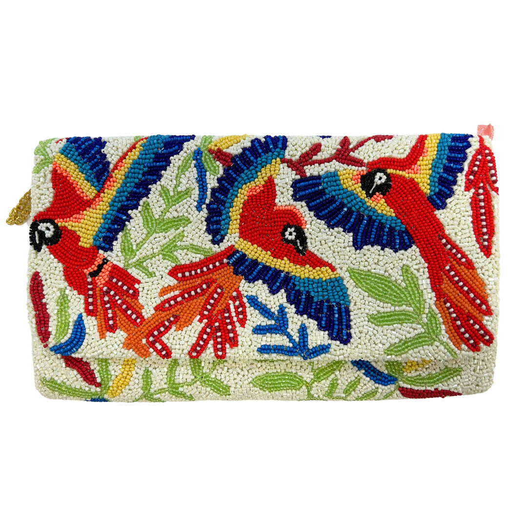 Tiana Design - Envelope Clutch - Red Parrots