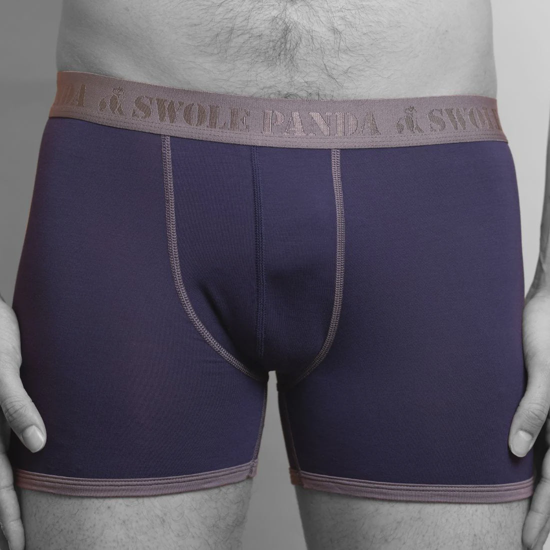 Swole Panda Boxers - Navy & Grey