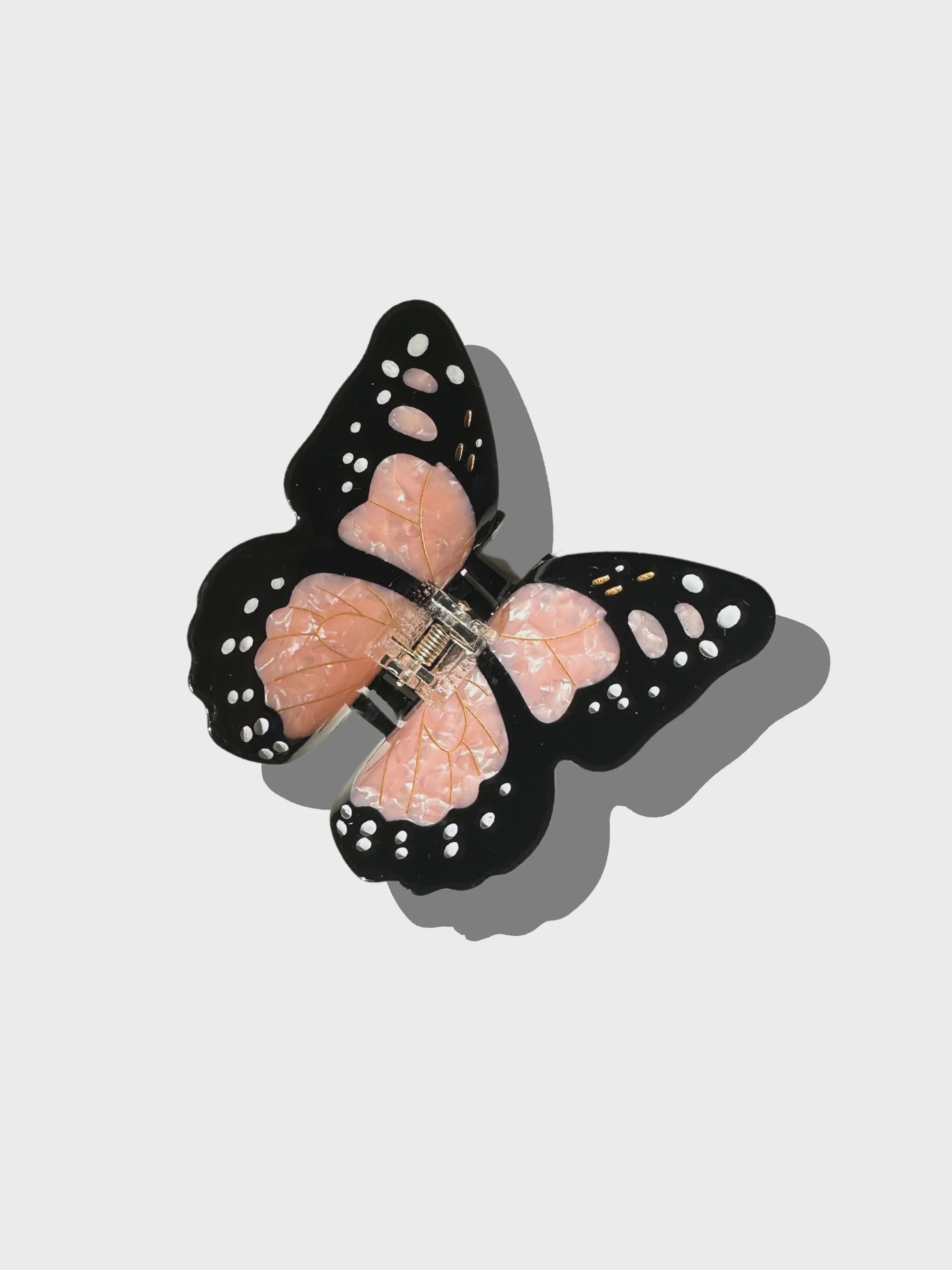 BDA Solar Eclipse Monarch Butterfly Claw Hair Clip - Pink