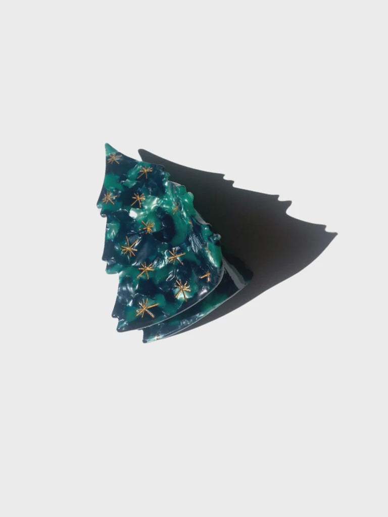 BDA Solar Eclipse Claw Hair Clip - Green Christmas Tree