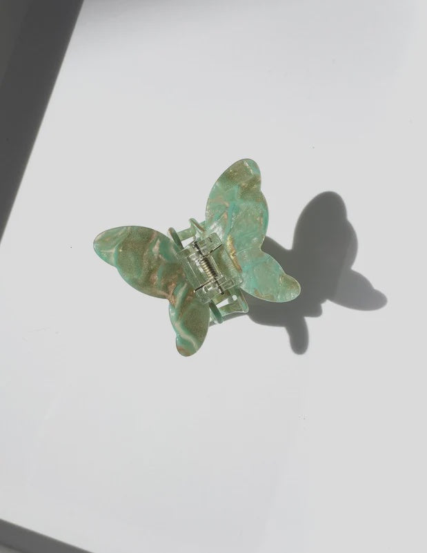 BDA Solar Eclipse Spring Butterfly Claw Clip - Golden Jade