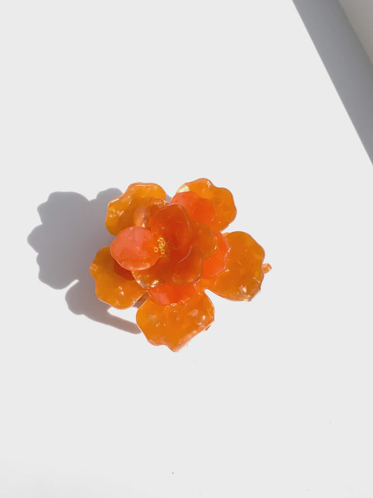 BDA Solar Eclipse Handmade Origami Marigold Flower Claw Hair Clip