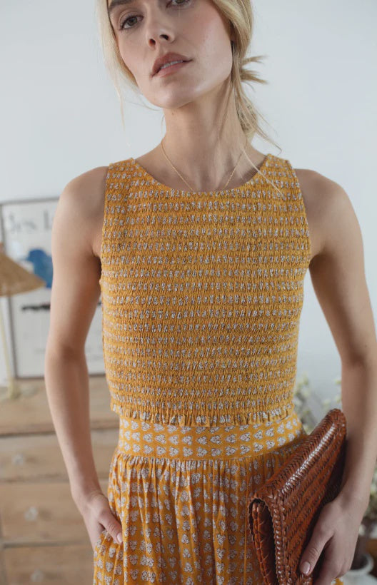 Marea Charlotte Top - Marigold Thistle