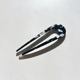 BDA Solar Eclipse French Hair Pin - Black Tortoise