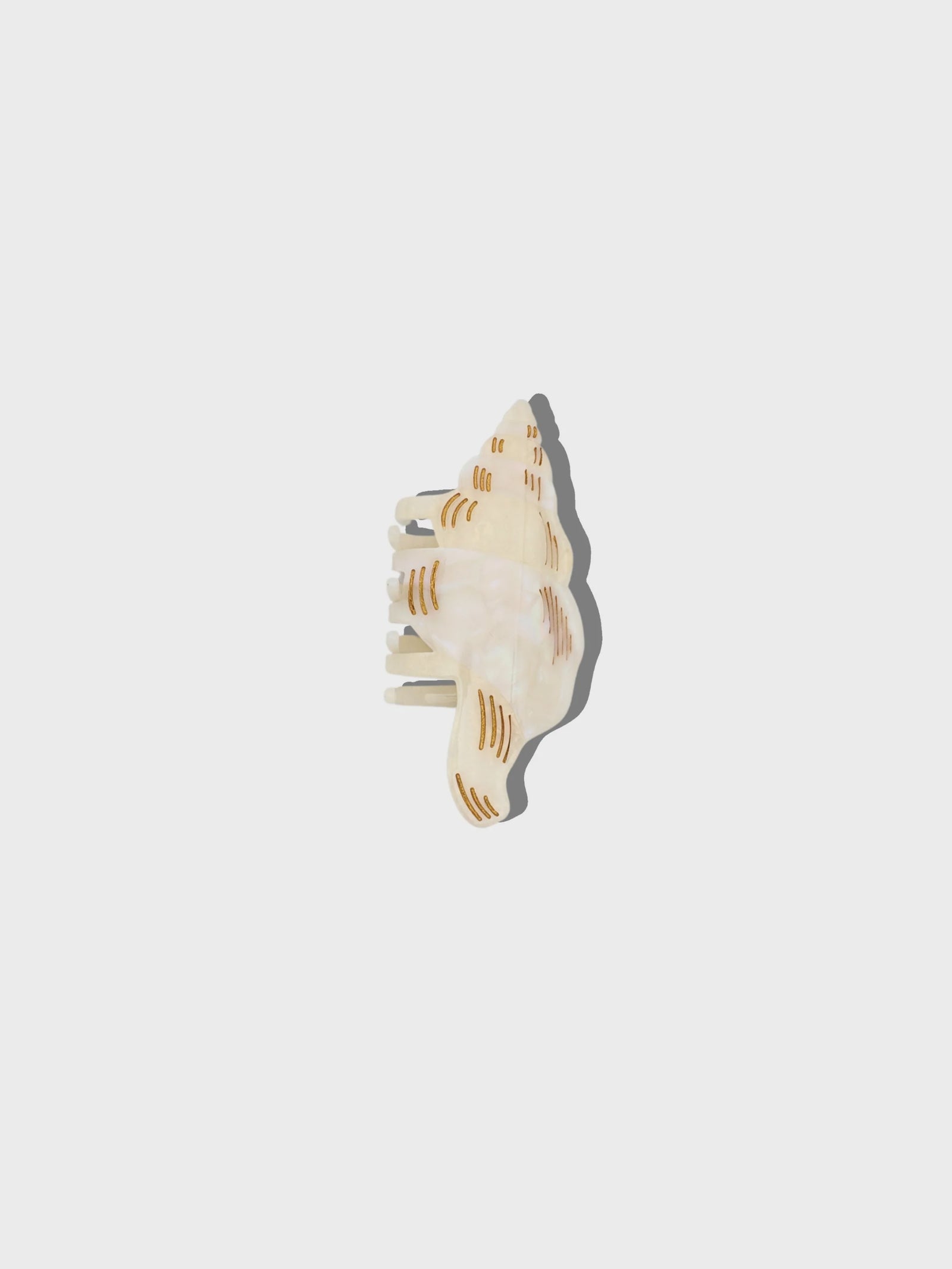 BDA Solar Eclipse Conch Shell Claw Hair Clip - Cream/Pink