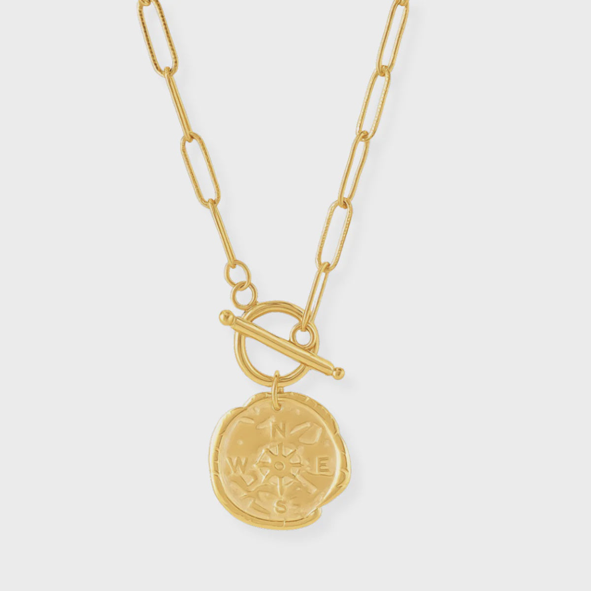 Ellie Vail - Asher Compass Pendant Toggle Chain Necklace
