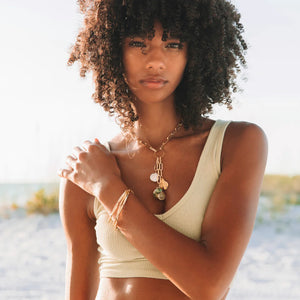 Adriana Pappas - Shell Trio Drop Necklace