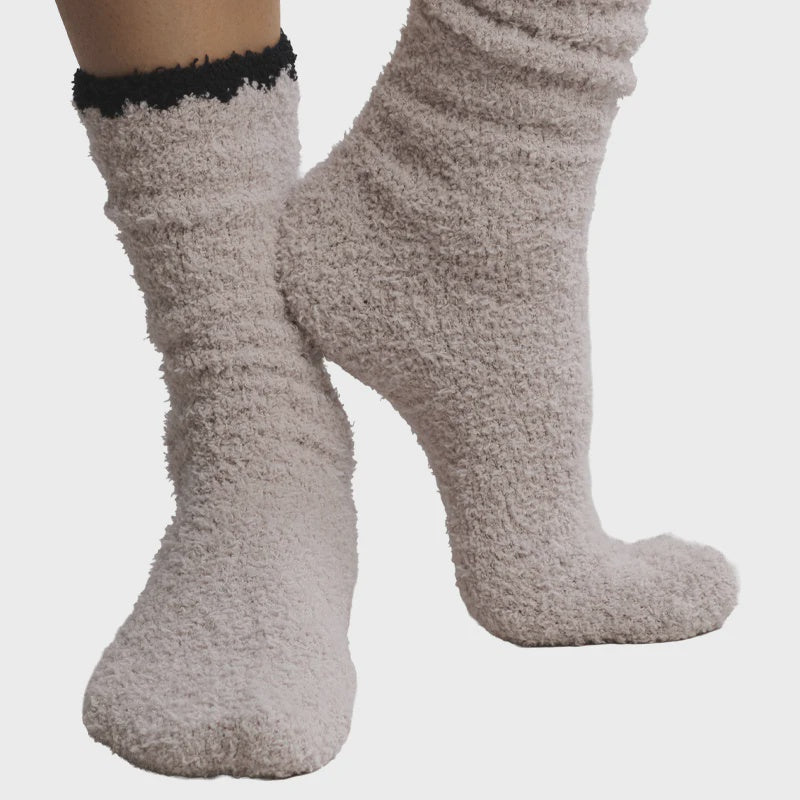 Barefoot Dreams Women's Blanket Stitch Socks - Stone