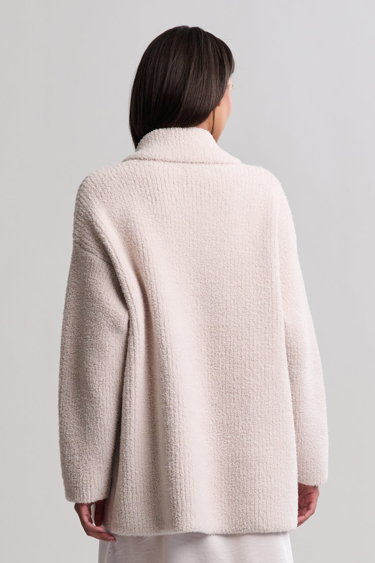 Barefoot Dreams CozyChic Rib Oversized Notch Collar Blazer - Stone