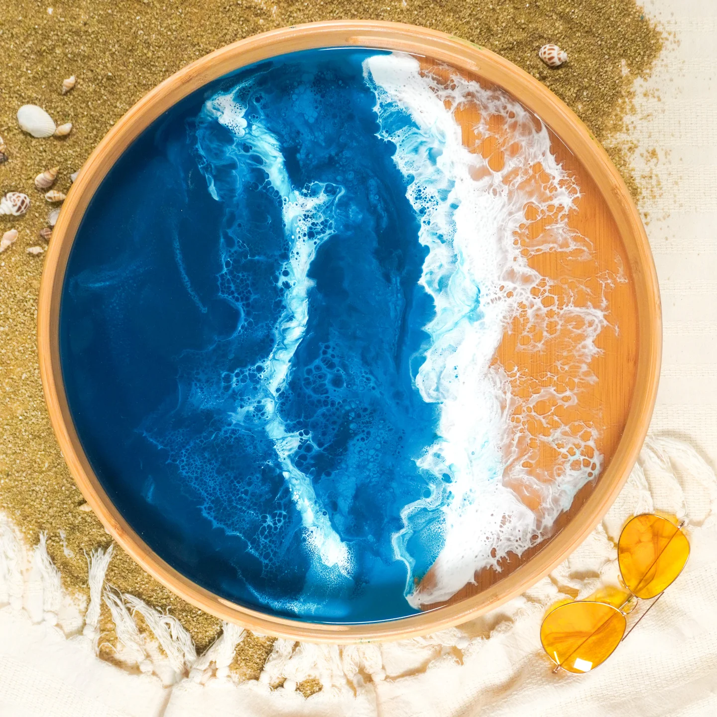 Lynn & Liana Designs Bamboo Serving Tray - Ocean Vibes