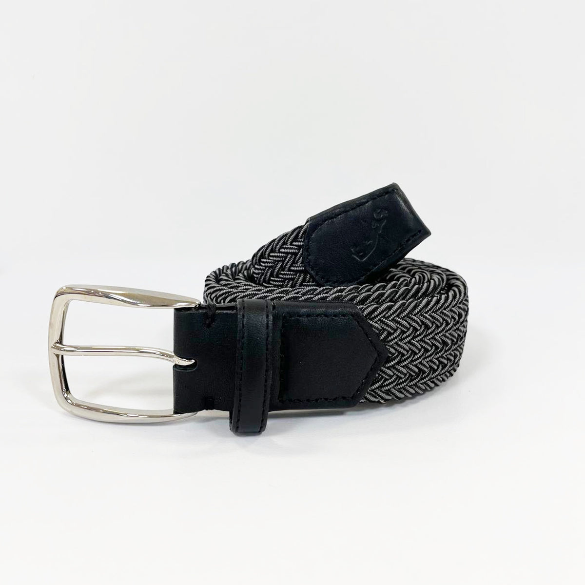 F. H. Wadsworth Elastic Stretch Belt - Grey & Black