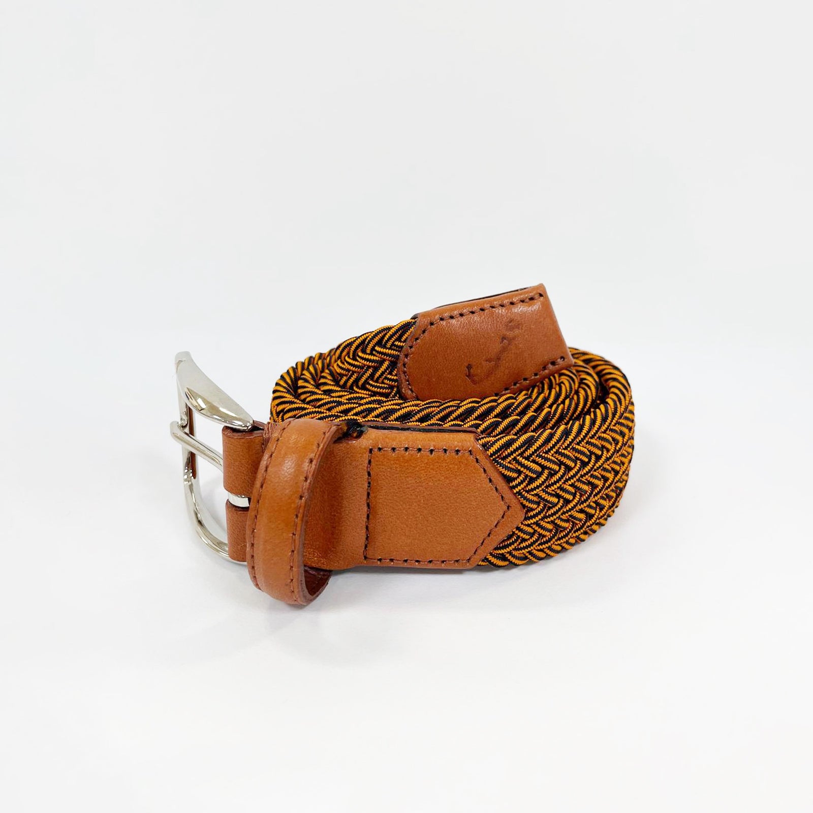 F. H. Wadsworth Elastic Stretch Belt - Orange & Black