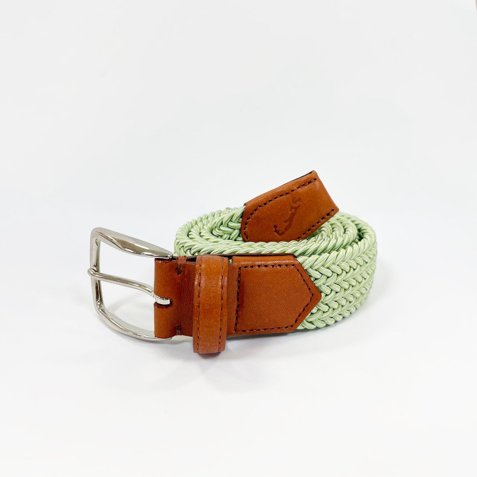 F. H. Wadsworth Elastic Stretch Belt - Lime & White