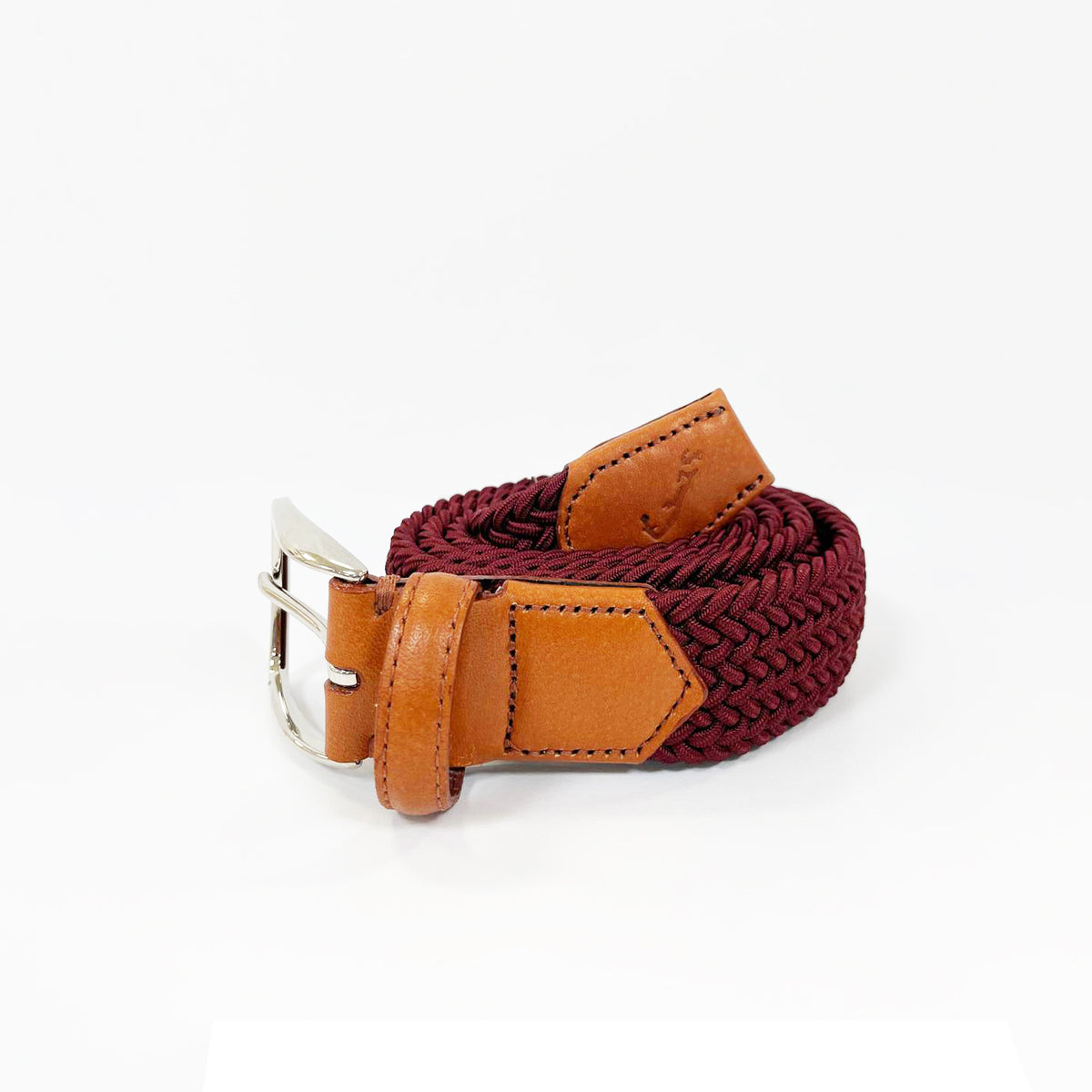F. H. Wadsworth Elastic Stretch Belt - Burgundy