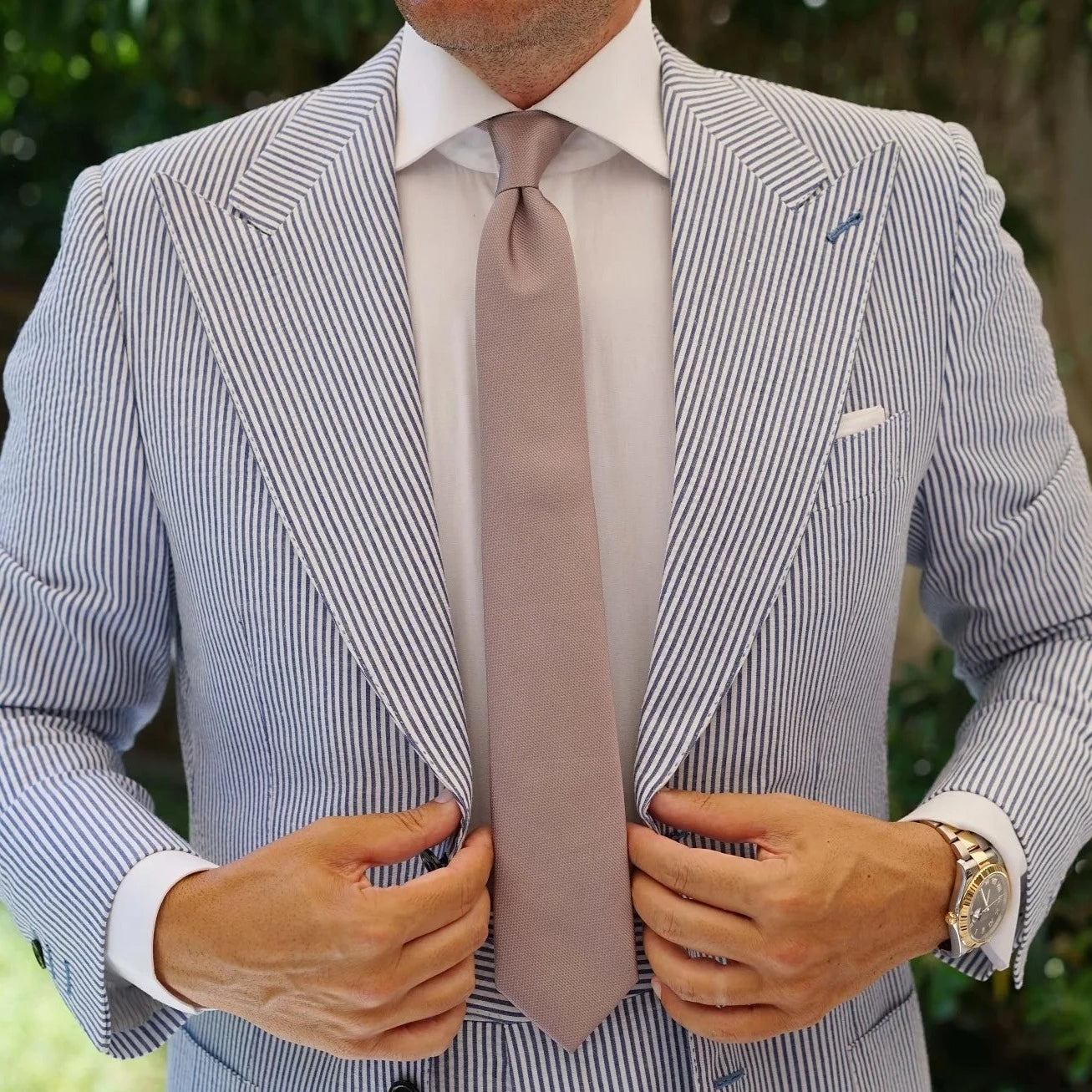 OTAA Tie - Biscotti Grey Weave