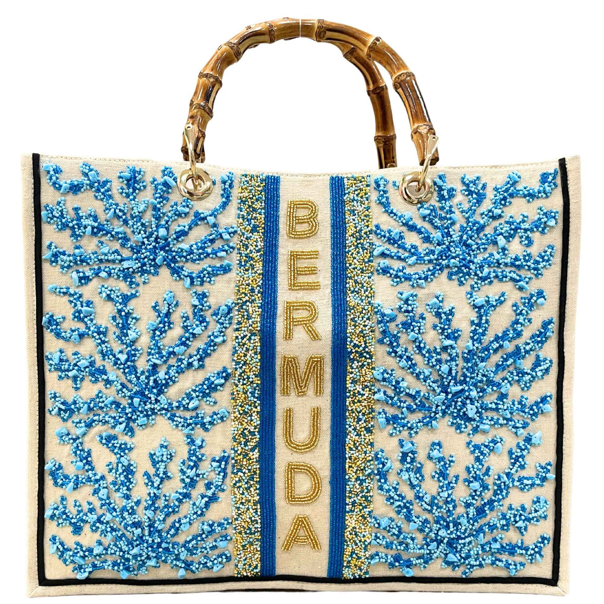 Tiana Design - Bamboo BERMUDA Tote - Turquoise Coral