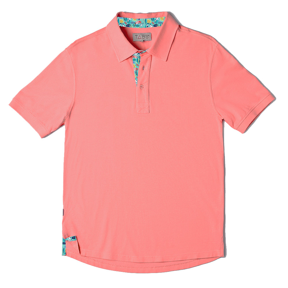 Men's Cotton Polo - Cambridge Pink