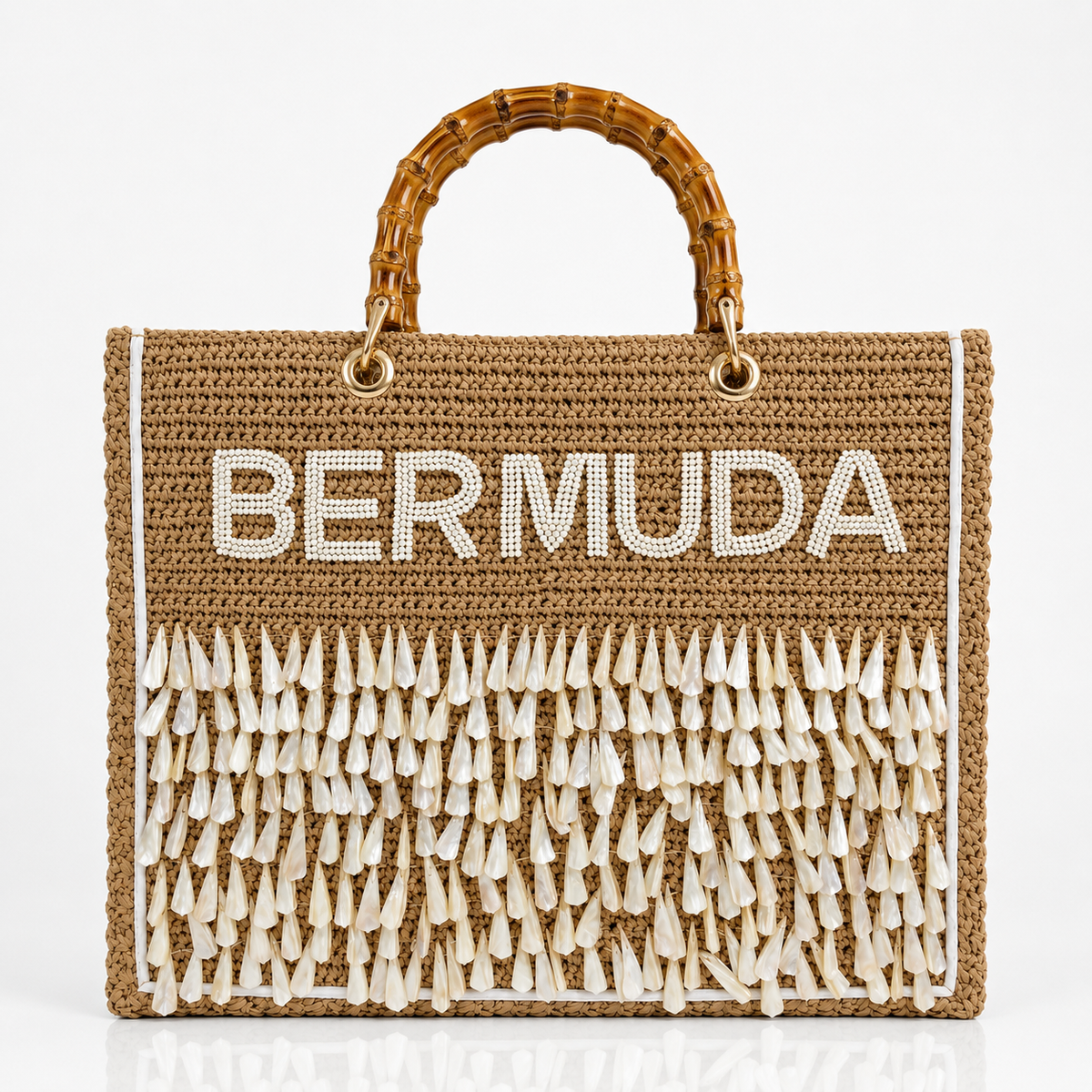 Tiana Designs - Bamboo Tote - Natural BERMUDA Shell