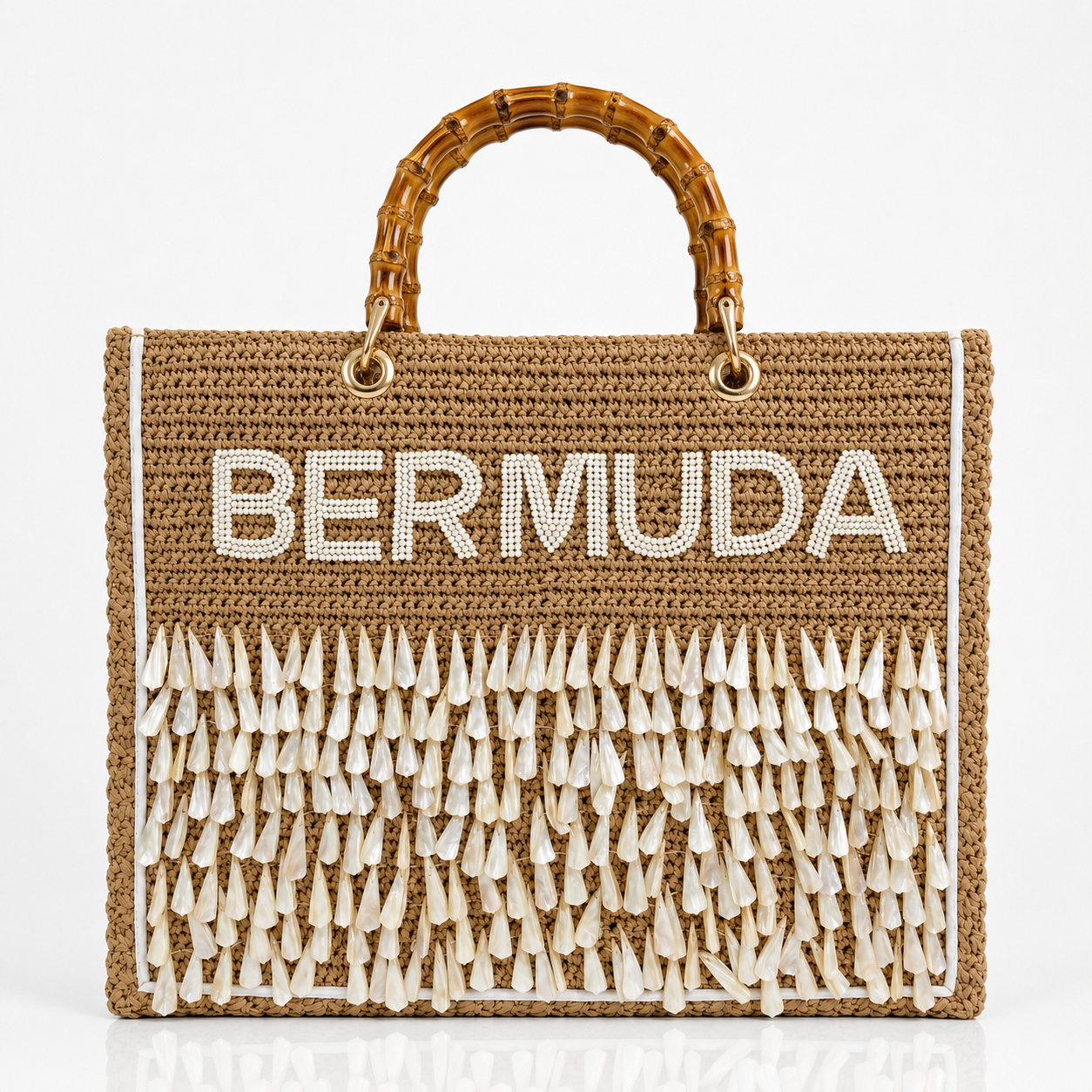 Tiana Designs - Bamboo Tote - Natural BERMUDA Shell