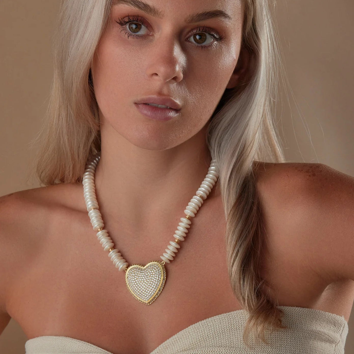 Adriana Pappas - Heart Sparkles Necklace