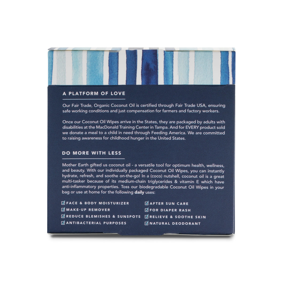 Conscious Coconut Travel Wipes Box