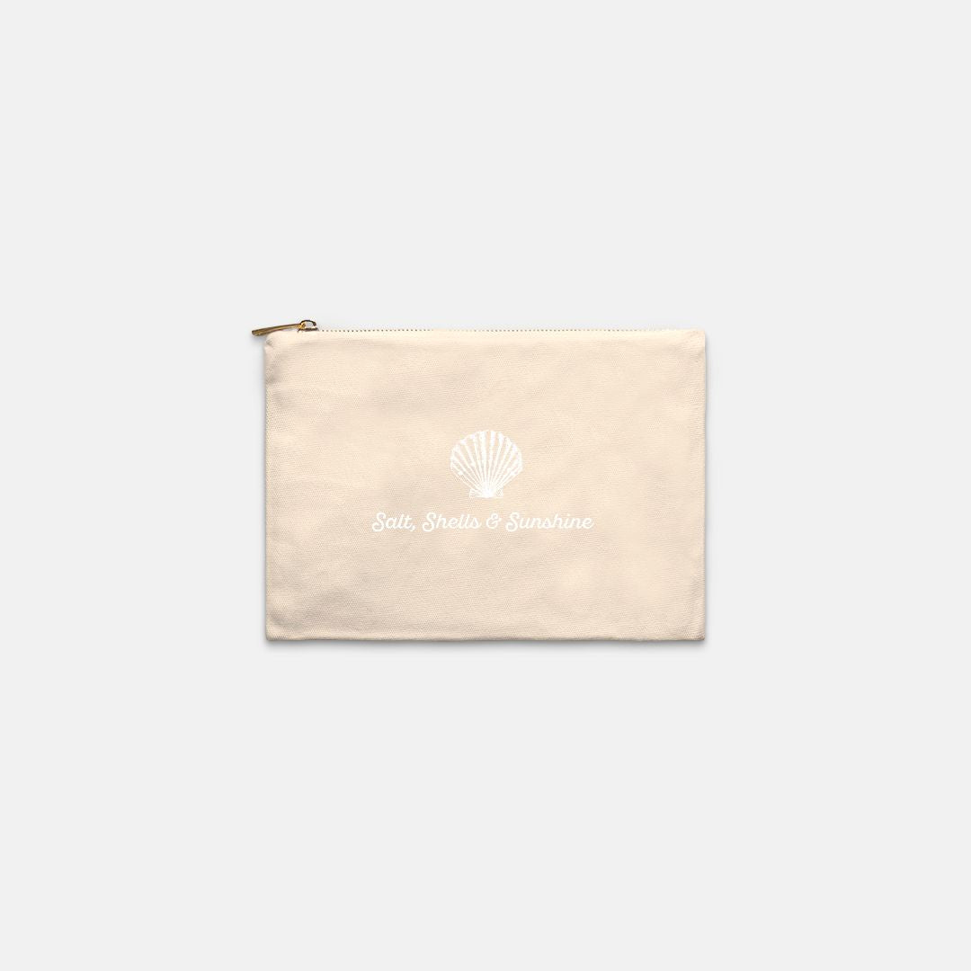 TABS Canvas Clutch - Salt, Shells & Sunshine