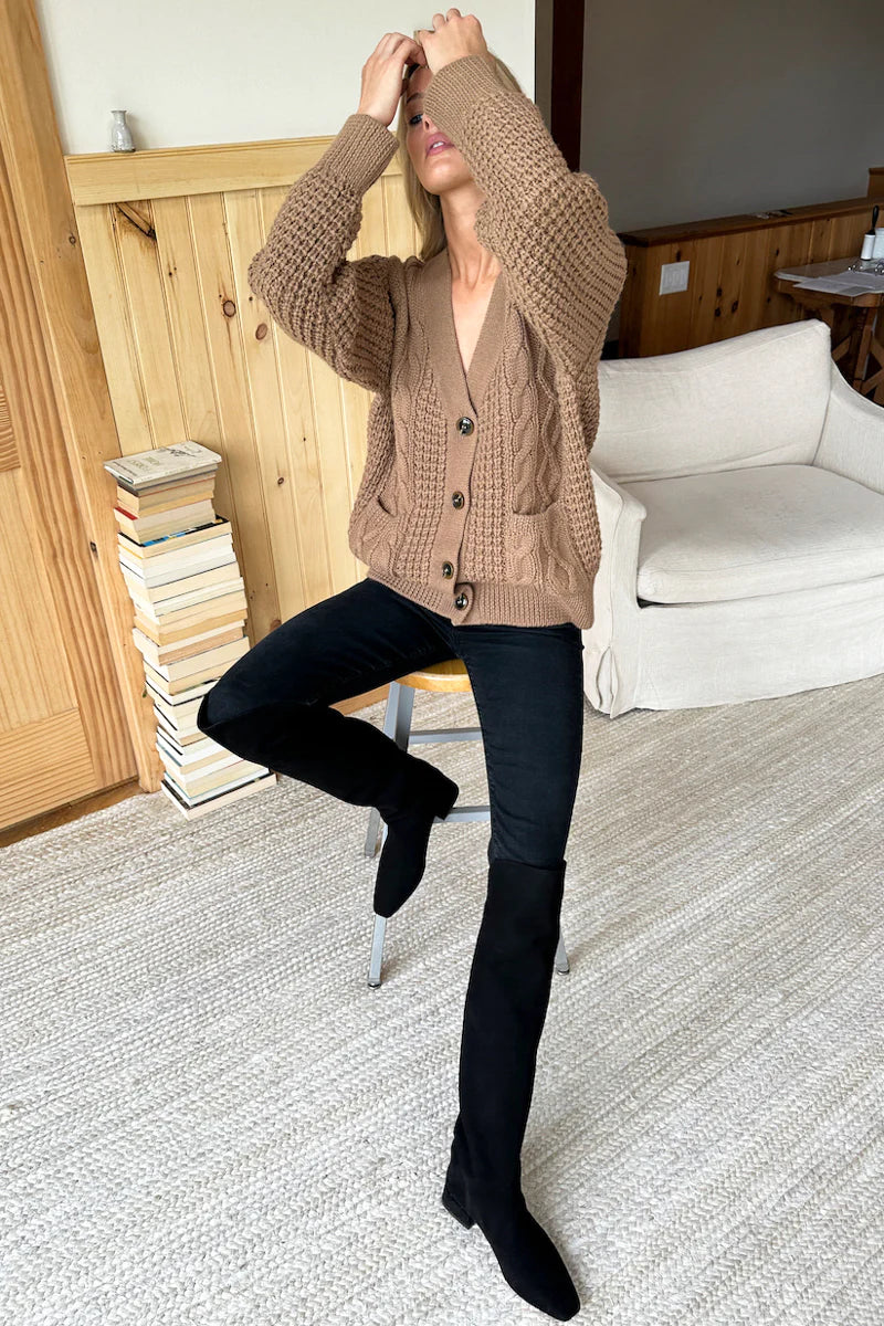 Emerson Fry Cosy Cable Cardigan - Cocoa