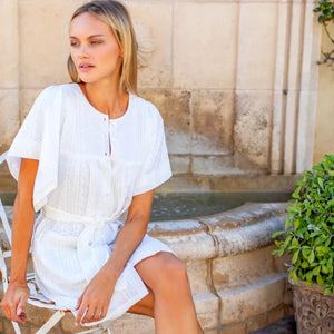 Emerson Fry Marion Button Dress - White