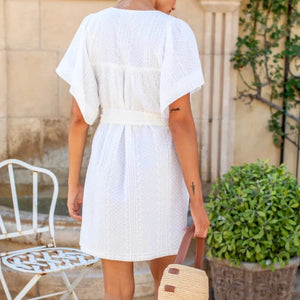 Emerson Fry Marion Button Dress - White