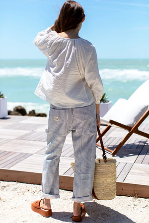Emerson Fry Family Cargo Pant - Indigo Stripe Organic