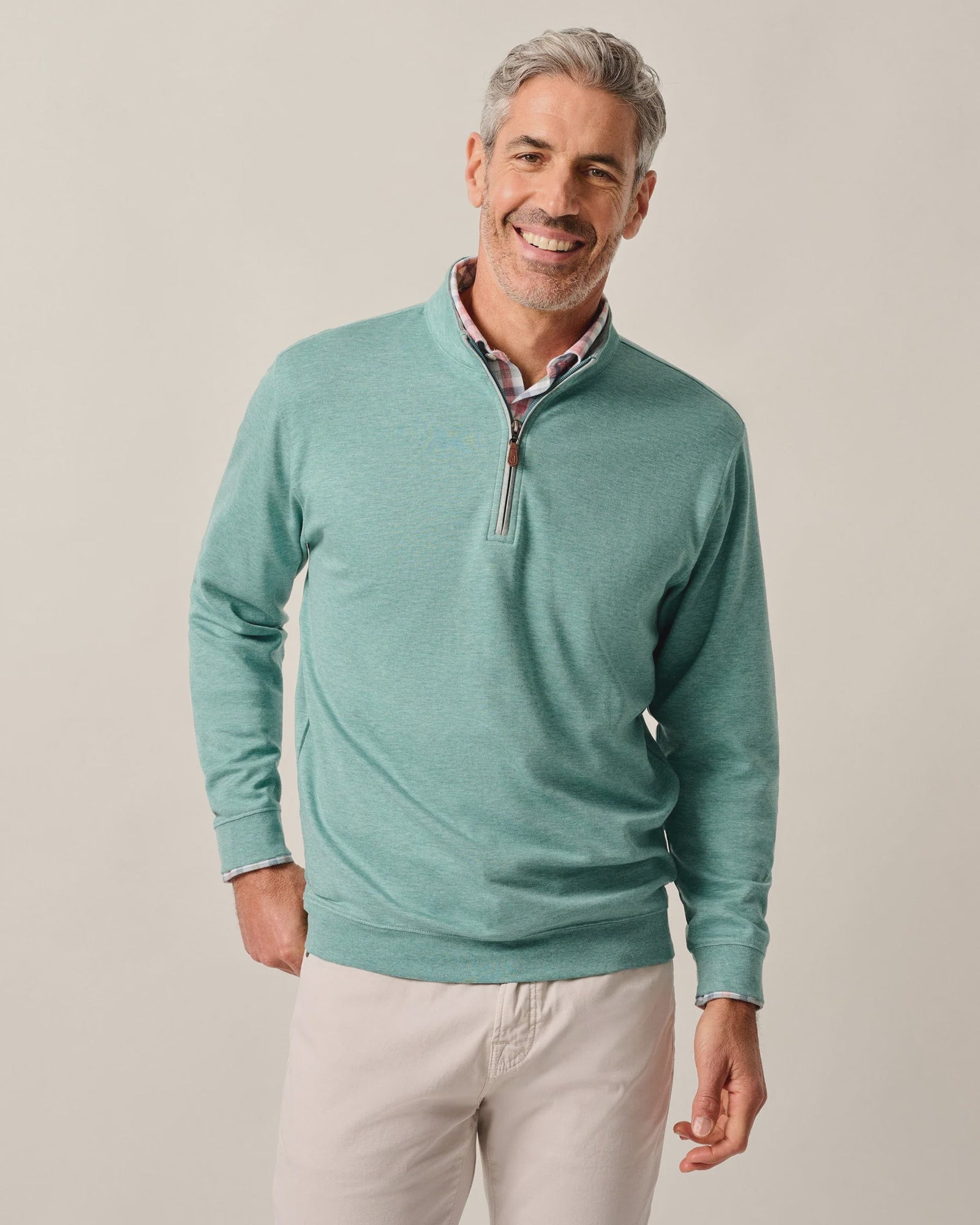 Johnnie-O Sully 1/4 Zip Pullover - Fountain