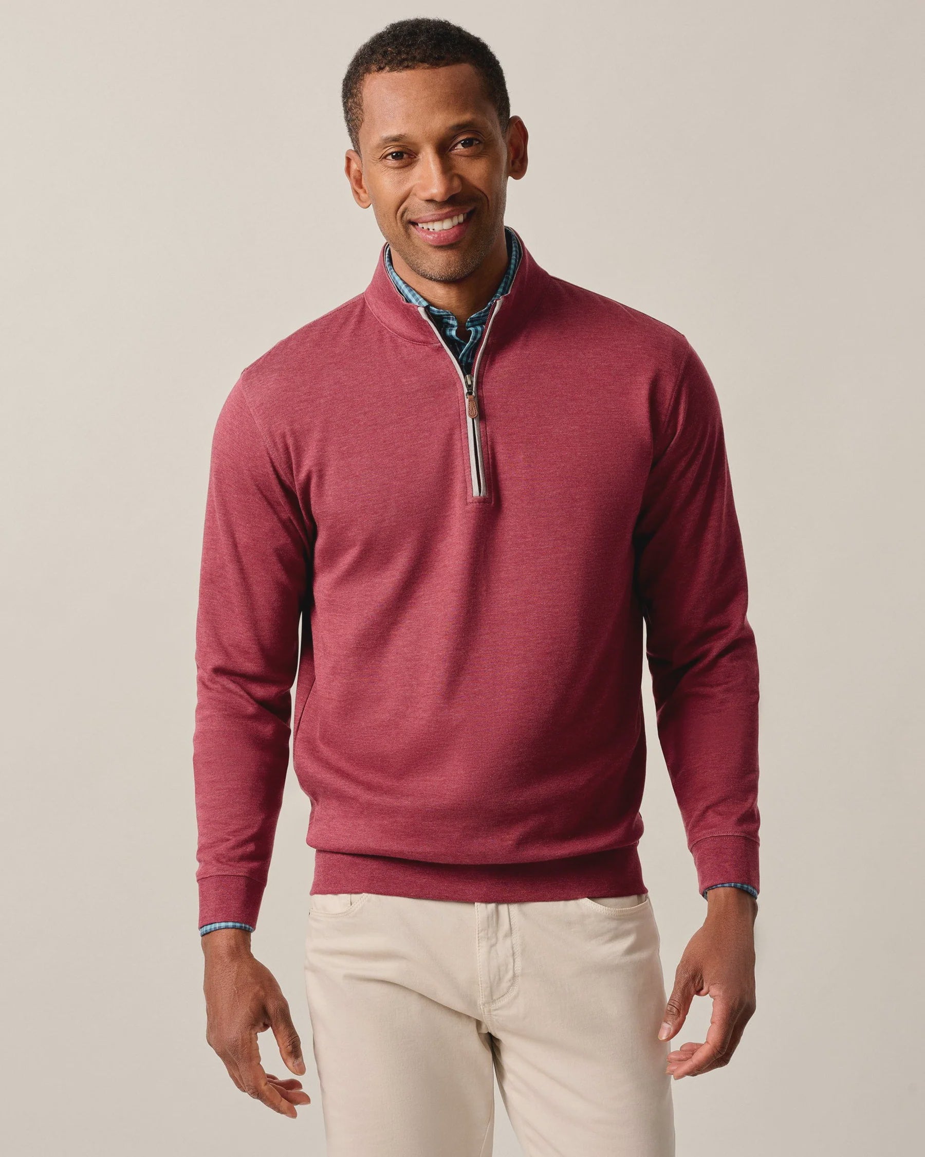 Johnnie-O Sully 1/4 Zip Pullover - Port
