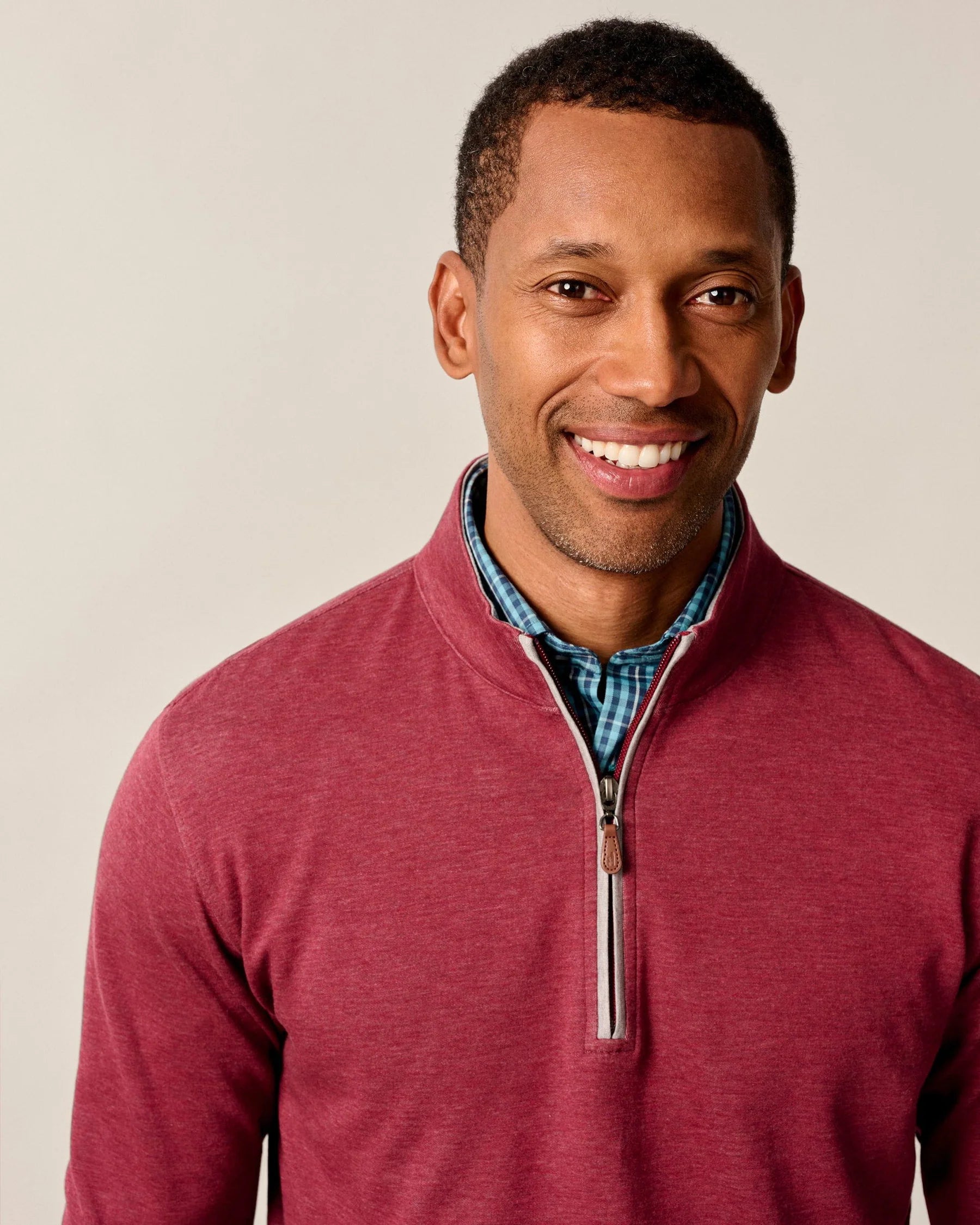 Johnnie-O Sully 1/4 Zip Pullover - Port