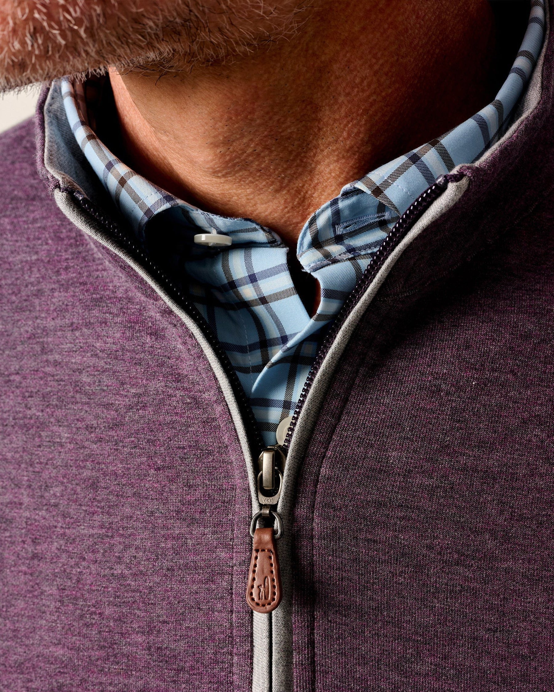 Johnnie-O Sully 1/4 Zip Pullover - Royal Plum