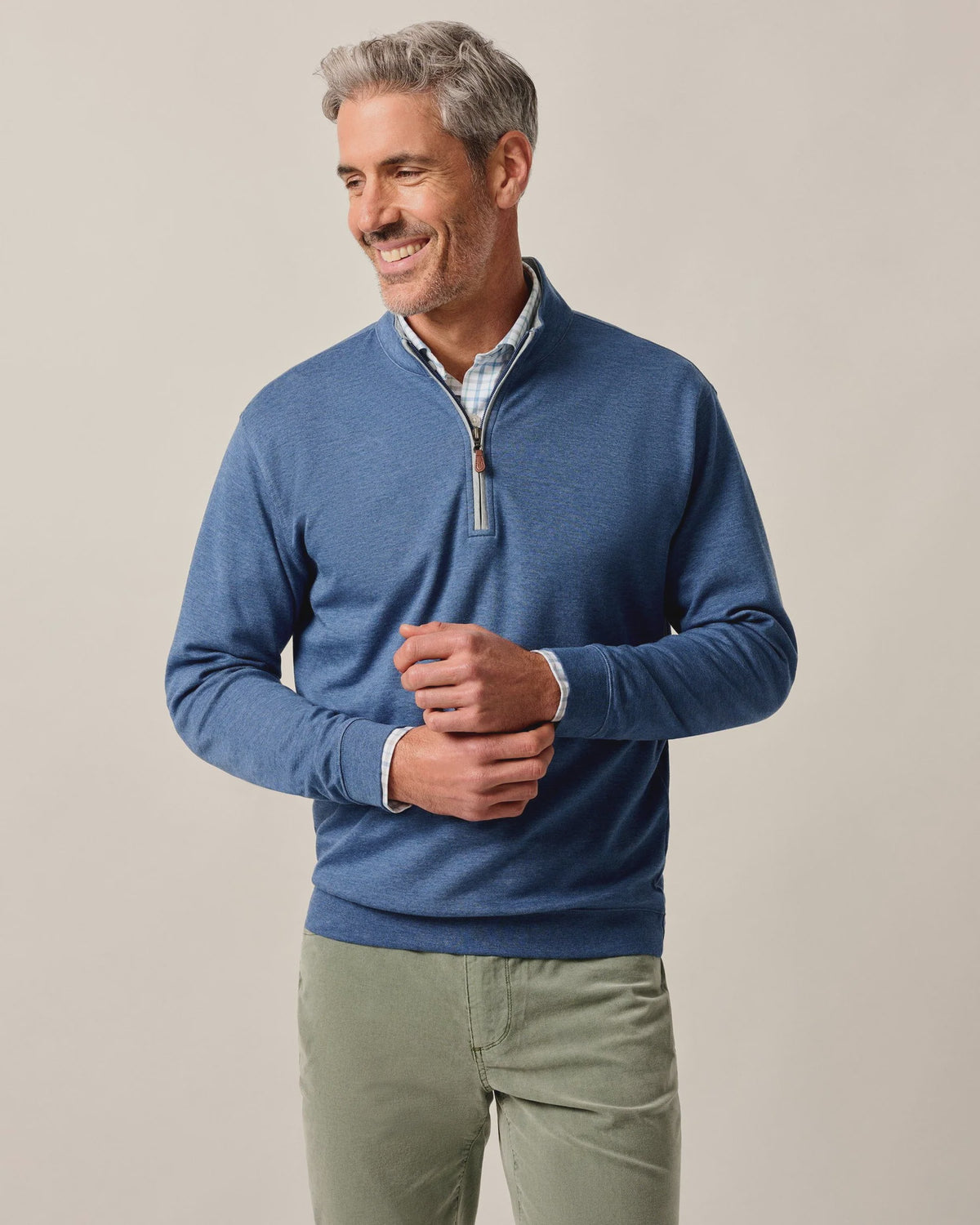 Johnnie-O Sully 1/4 Zip Pullover -  Sapphire