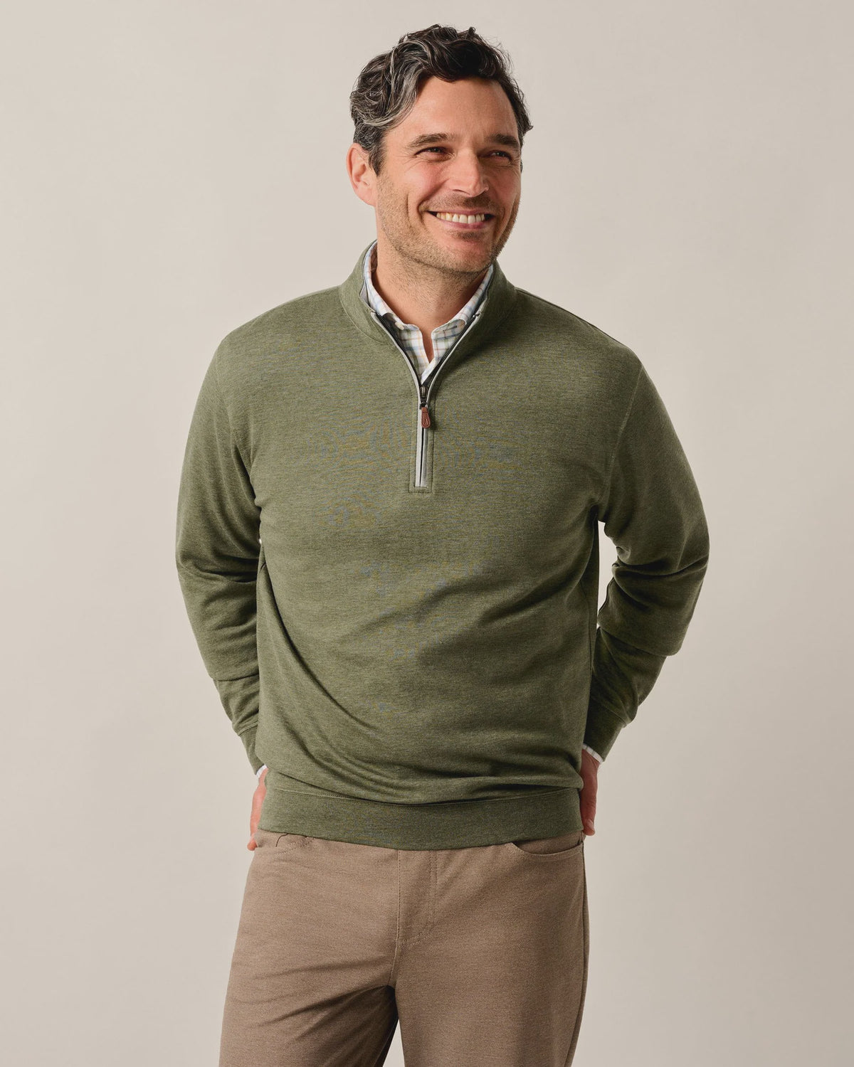 Johnnie-O Sully 1/4 Zip Pullover - Sequoia