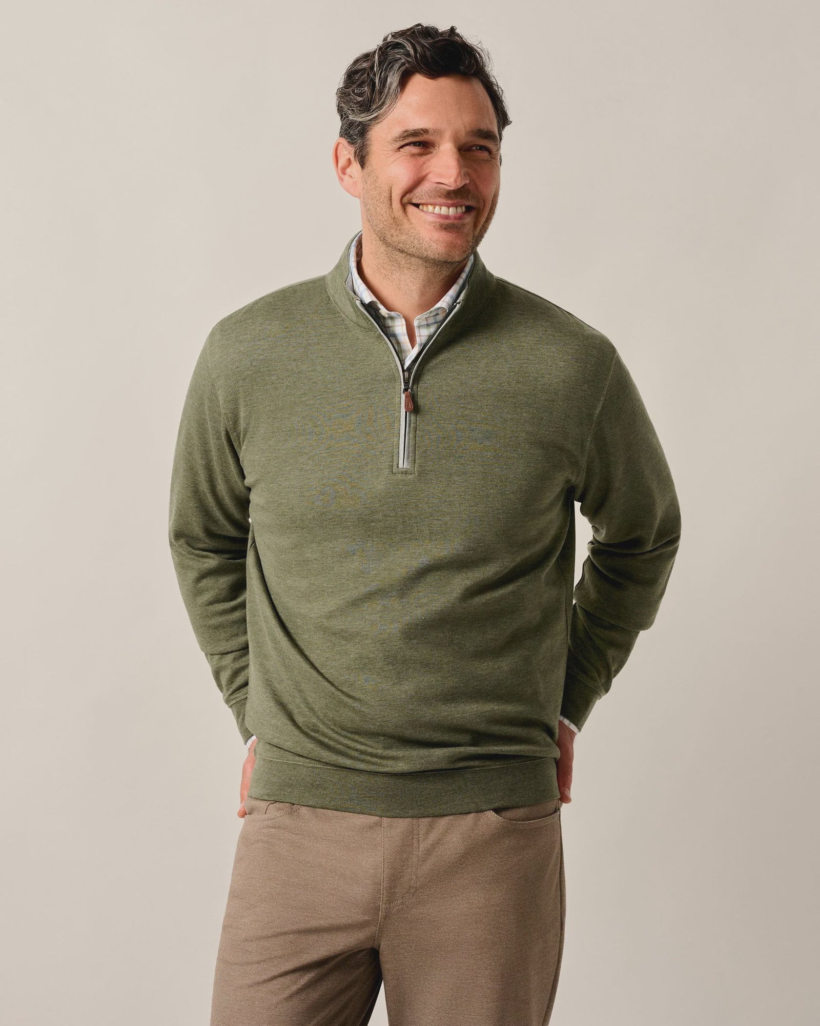 Johnnie-O Sully 1/4 Zip Pullover - Sequoia