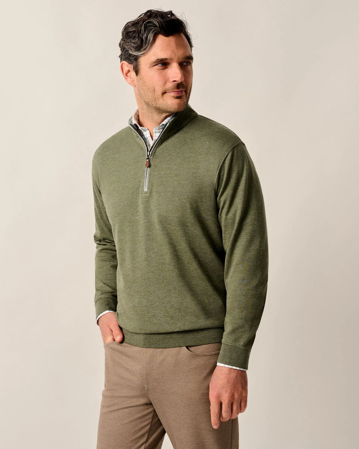 Johnnie-O Sully 1/4 Zip Pullover - Sequoia
